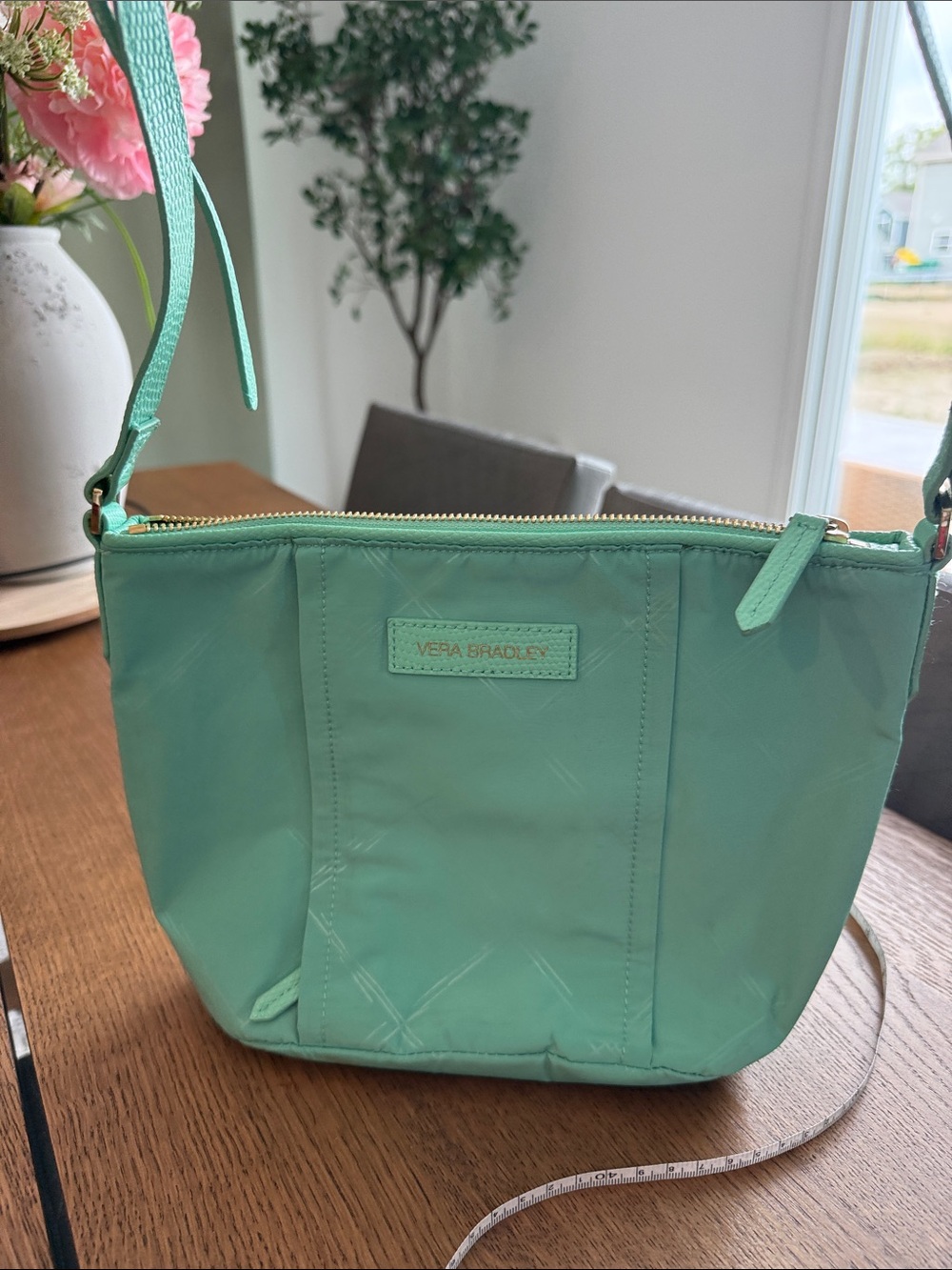 Vera Bradley Preppy Polly Mint Green Crossbody Shoulder Bag